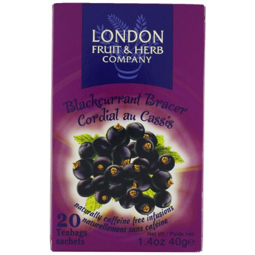 London Fruit & Herb Company Tea, Black Currant Bracker, 20 Count