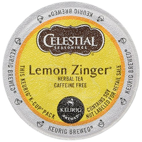 Celestial Seasonings Lemon Zinger Herbal Tea, K-Cup Portion Pack for Keurig K-Cup Brewers, 24-Count (Pack of 2)