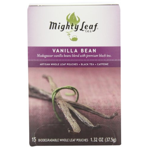 Mighty Leaf Black Tea, Vanilla Bean, 15 Pouches (Pack of 3)
