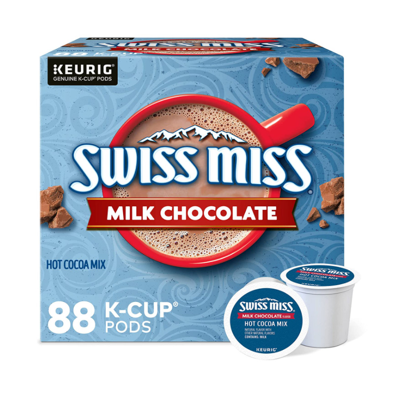 Swiss Miss Milk Chocolate Hot Cocoa, Keurig Single Serve K Cup Pods, Flavored K Cups, 88Count 캡슐코코아