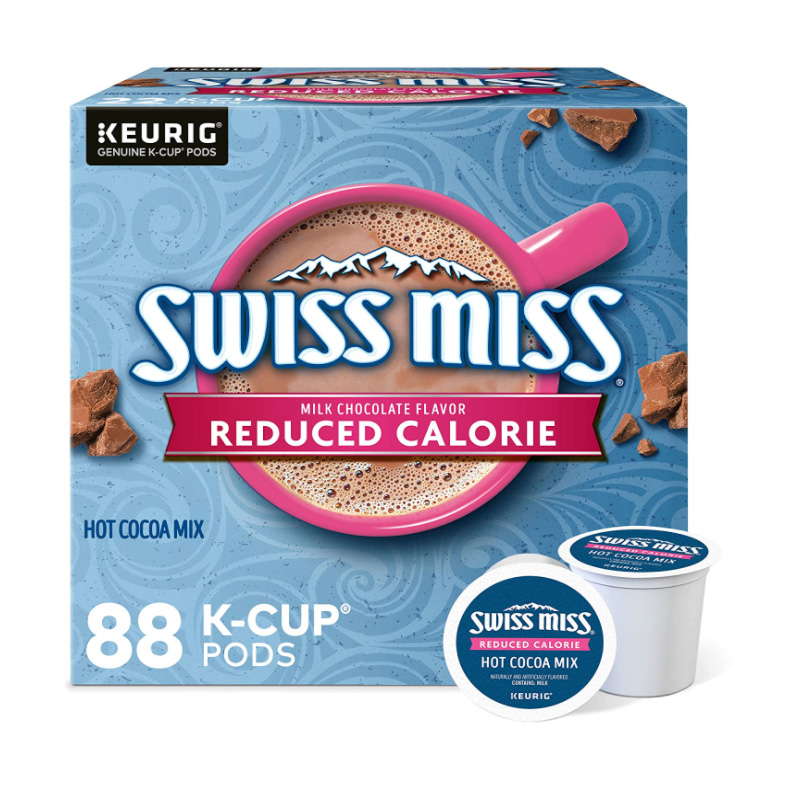 Swiss Miss Reduced Calorie Cocoa Keurig Single-Serve K Cup Pods, 88Count 캡슐코코아