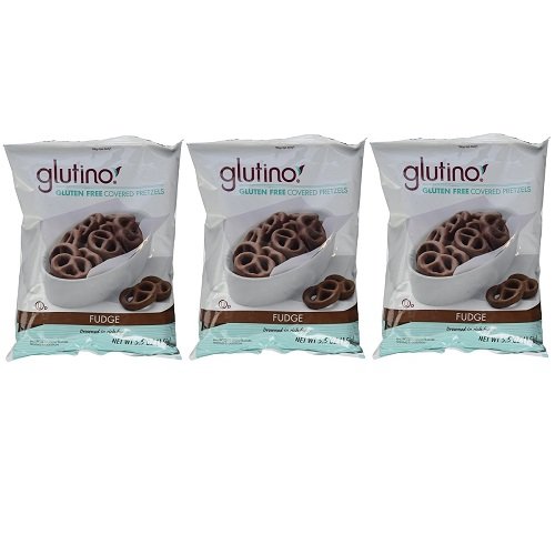 Glutino Fudge Covered Pretzels - Gluten Free, 5.5-ounce bag (Pack of 3)
