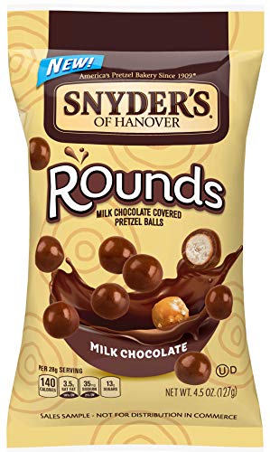 Snyders Of Hanover Rounds Milk Chocolate Pretzel Ball, 3.5 Ounce -- 8 per case.