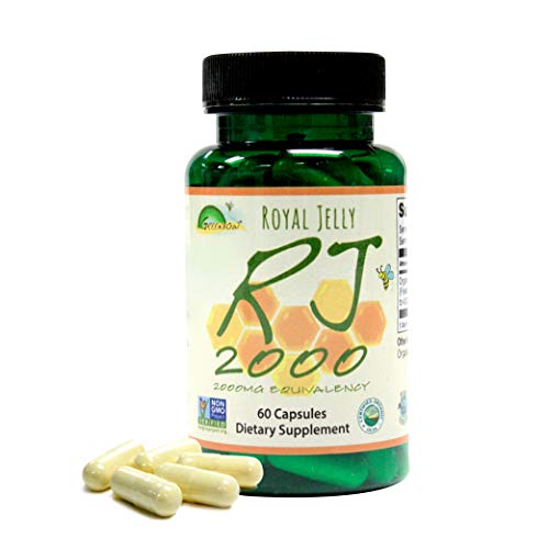 GREENBOW Royal Jelly 2000mg Equivalency u2013 Non GMO Made with Organic Royal Jelly - One of The Most Nutrition Packed u2013 (60 Vegan Capsules)