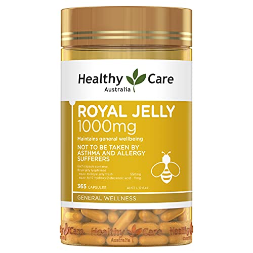 Healthy 케어 로얄제리 1000 365 Capsules Supplements Made Australia