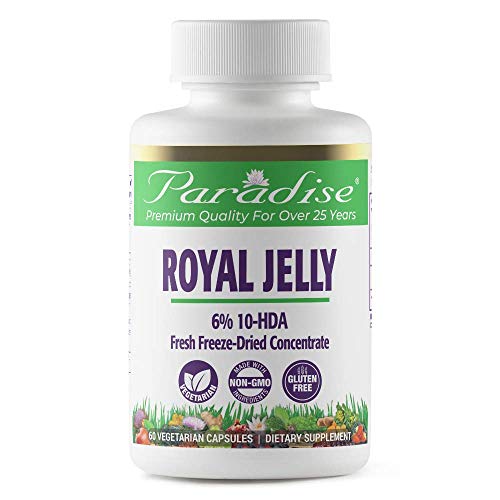 Paradise Herbs Royal Jelly | Golden Emperor | 60 Vegetarian Capsules