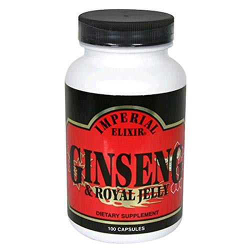 Imperial Elixir Ginseng and Royal Jelly, 100 Capsules (Pack of 2)