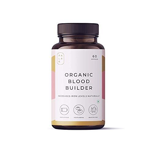 Dharma Palak notes: Organic blood builder with Palak notes proprietary blend of vitamin C, B12 and folate for naturally enhancing iron levels in the body: 60 capsules