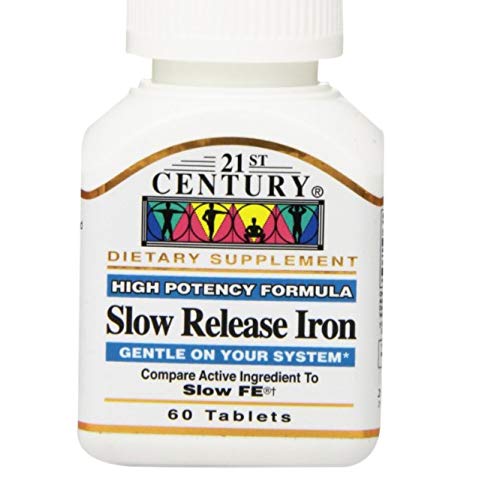 21st Century Slow Release Iron Tablets 60 ea (Pack of 12) - Packaging May Vary