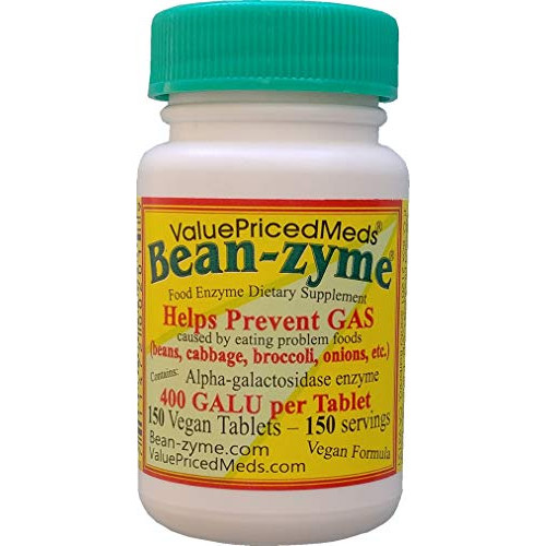 Bean-zyme 150count is 400 GALU per Tablet