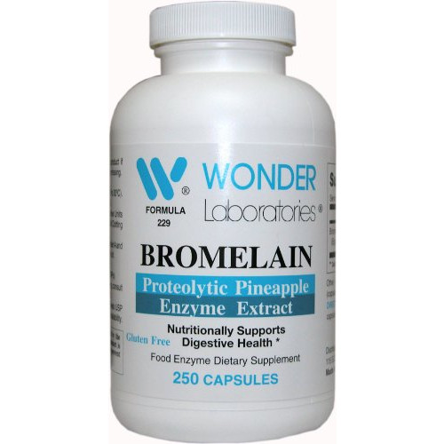 Wonder Labs Bromelain 2000 150mg, Proteolytic Pineapple Enzyme Extract, Nutritionally Supports Digestive Health - 250 Capsules