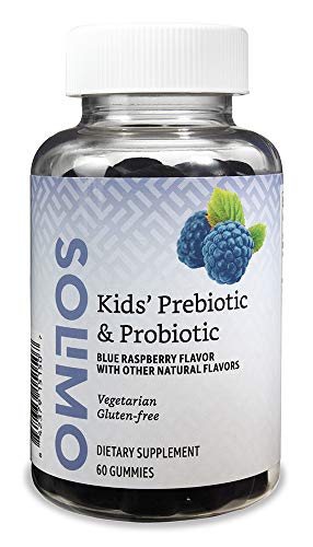 Amazon Brand - Solimo Kids' Prebiotic & Probiotic, 60 Gummies, 1-2 Month Supply