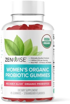 Zenwise Probiotics for Women u2013 Probiotics + Digestive Enzymes for Vaginal Health, Daily Bloating Relief, and Gut Flora Health. Reliably Alive Probiotics for Digestive Health Wellness - 60 Count