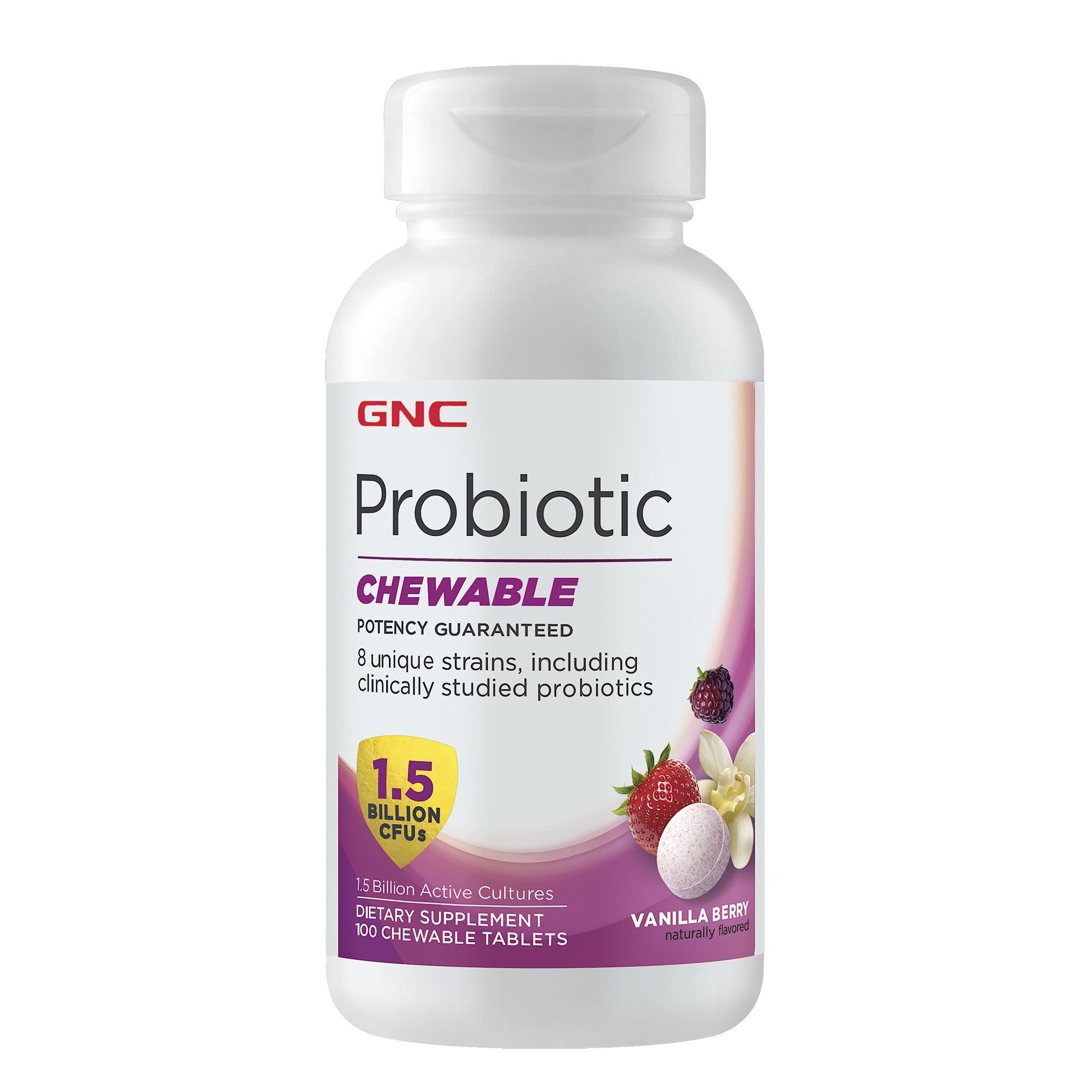 GNC Probiotic chew 1.5 Billion CFUs 100 chew Tablets