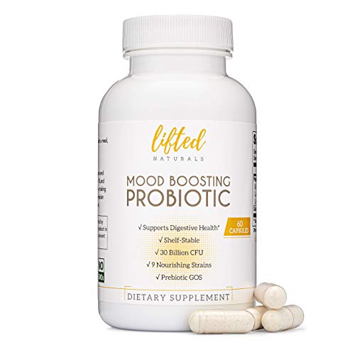 Probiotics 30 Billion CFU - Mood Boosting Supplement w/ prebiotics & probiotics for Women and Men - 60 Days Supply - Supports Digestive Health - Shelf Stable Probiotic Supplement - Vegan, Non-GMO
