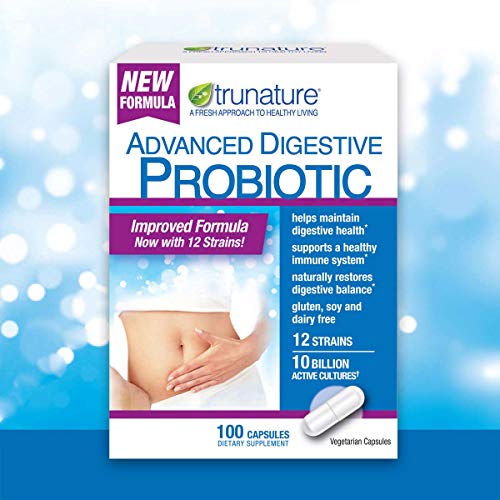 TruNature Digestive Probiotic with 12 Strains & 100 Capsules (Pack of 2)