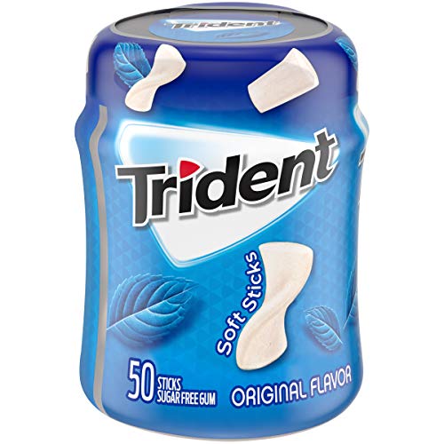 Trident Unwrapped Original Flavor Sugar Free Gum, 50 Piece Bottle