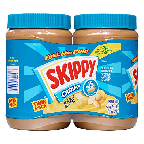 Skippy Natural Peanut Butter, Creamy, 40 oz (2 ct)