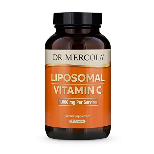 Dr. Mercola Liposomal Vitamin C Dietary Supplement, 1,000mg per Serving, 90 Servings (180 Capsules), Immune Support, Non GMO, Soy Free, Gluten Free