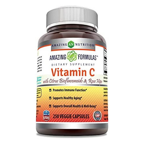 Amazing Formulas Vitamin C with Rose Hips Dietary Supplement 1000 Mg 240 Tablets (Non-GMO,Gluten Free)