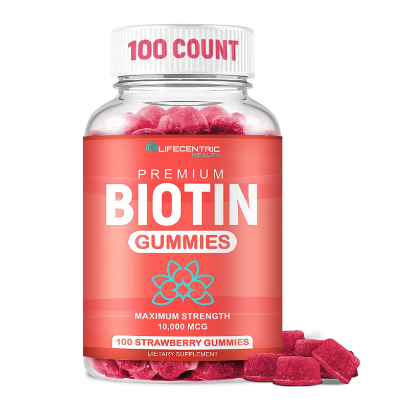 Biotin Gummies 10000mcg [Highest Potency] for Healthy Hair, Skin & Nails Vitamins for Women, Men & Kids - 5000mcg in Each Hair Vitamins Gummy - Vegan, Non-GMO, Hair Growth Supplement