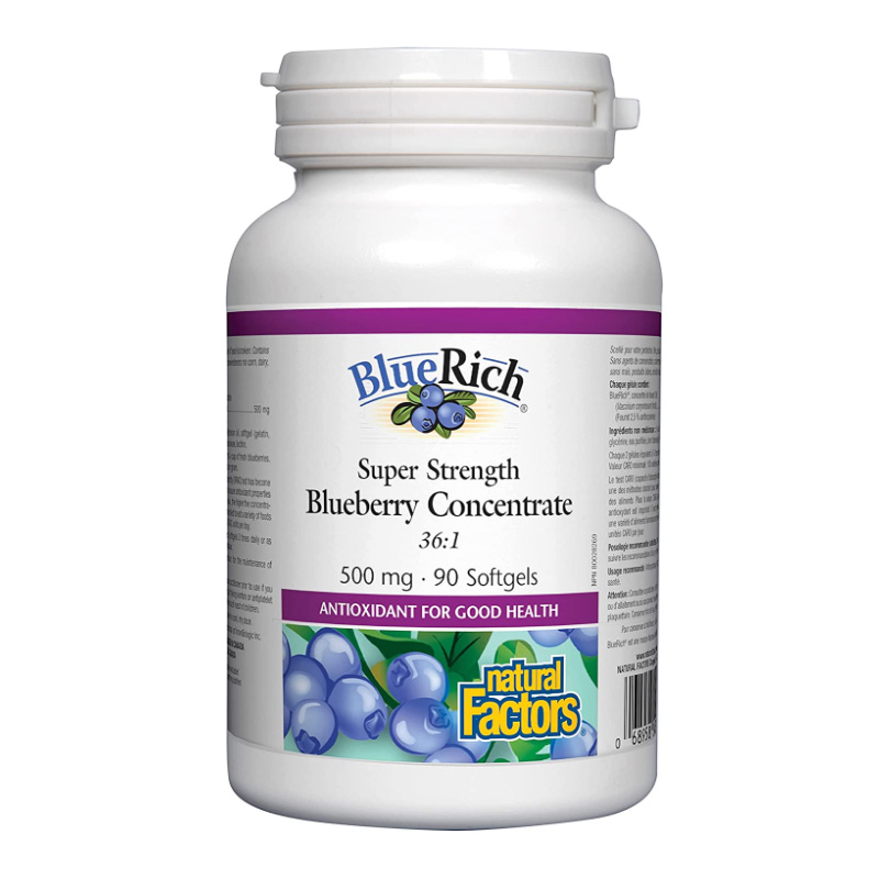 BlueRich - Super Strength Blueberry Concentrate (500mg) 90 Softgels