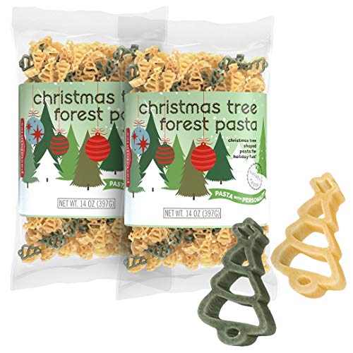 Pastabilities Christmas Tree Pasta, Fun Shaped Tree Noodles for Kids and Holidays, Non-GMO Natural Wheat Pasta 14 oz (2 Pack)