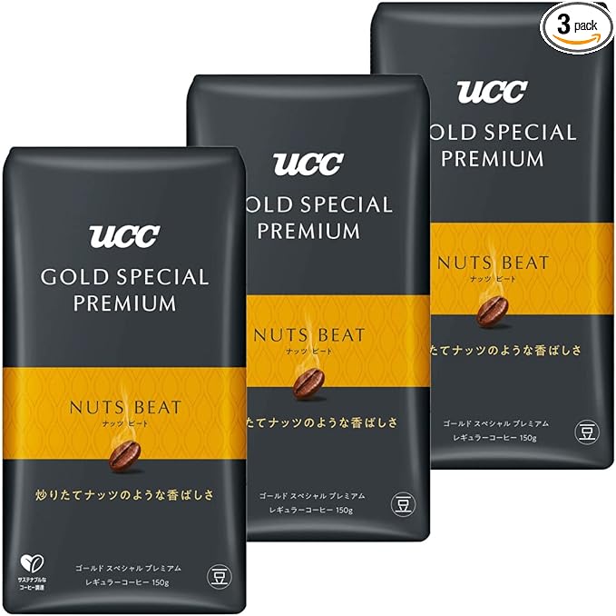 GOLD SPECIAL PREMIUM(골드 스페셜 프리미엄) UCC GOLD SPECIAL PREMIUM 볶은콩 견과류 비트 150g 레귤러 커피(콩)×3개