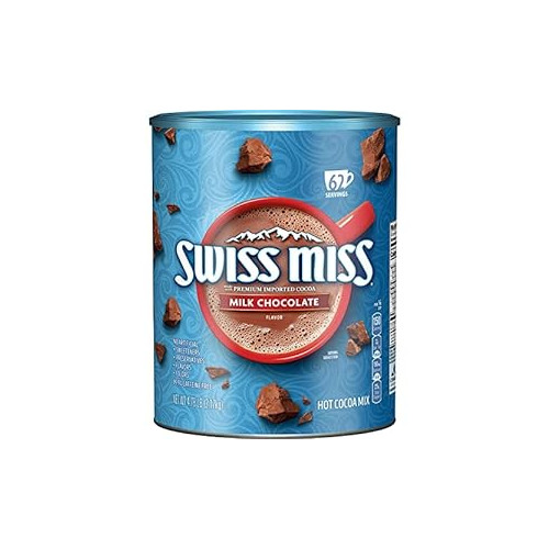 핫초코 Swiss Miss Milk Chocolate Hot Cocoa Mix Canister (76.5 Ounce) (Pack of 2)