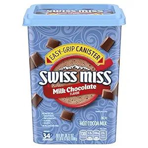 핫초코 Swiss Miss Milk Chocolate Flavor Hot Cocoa Mix Canister, 38.27 oz. (Pack of 5)