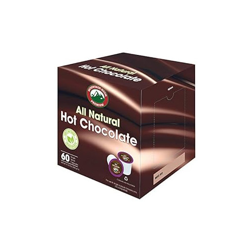 핫초코 Mountain High All Natural Hot Chocolate - 2.0 Compatible Single Serve Cups (Milk Chocolate, 60)